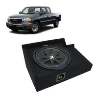 Compatible with 1999-2006 GMC Sierra Ext Cab Truck Kicker Comp C12 Single 12" Sub Box Enclosure - Final 4 Ohm