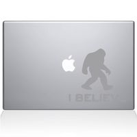 The Decal Guru 1904-MAC-12M-S I Believe Bigfoot Decal Vinyl Sticker, Silver, 12" MacBook
