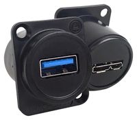 USB Adaptor, USB Type A Receptacle, Micro USB Type AB Receptacle, USB 3.0, EH Series