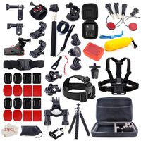MOUNTDOG Action Camera Accessories Kit for GoPro Hero 7 6 5 4 3+ 3 2 1 GO PRO Session 5 Black Accessory Bundle Set for XiaoYi AKASO Apeman SJ4000 Campark Action Camera Case Strap