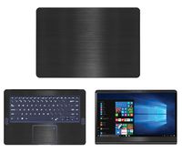 Decalrus - Protective Decal for Asus ZenBook Pro UX550 (15.6" Screen) Laptop Black Texture Brushed Aluminum Skin case Cover wrap BAasusZenbkPro_ux550Back