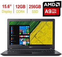 2018 Acer Aspire 15.6-inch HD Display Laptop PC (AMD A9-9420 3.0GHz, 12GB RAM, 256GB SSD, AMD Radeon R5 Graphics, Bluetooth, 802.11ac, SD Card Reader, HDMI, USB 3.0, HD Webcam, Windows 10)