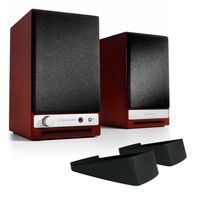 Audioengine HD3 Powered Bookshelf Speaker Bundle with DS1 Desktop Stands - (Pair) Cherry