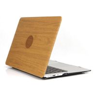 One Micron Macbook Pro 13 Inch Case, Wooden PU Leather Coated Cover Rubberized Bottom Ultra Slim Case for Macbook Pro 13.3''(A1278),Wood Grain 2