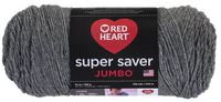 Red Heart  Super Saver Jumbo Yarn, Gray Heather (E302C.0400)