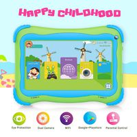 Dxmart Kids Tablet PC,7 Android Kids Tablets for Kids Edition Tablet PC Android 16GB Toddler Tablet with WiFi Dual Camera IPS Safety Eye Protection Screen and Parents Control Mode(Green)