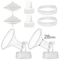 Maymom Pump Parts Compatible with Spectra S2 Spectra S1 Spectra 9 Plus Breastpump, Flange (28mm) Valve Tubing Backflow Protector, Not Original Spectra Pump Parts Not Original Spectra S2 Accessories