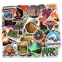 Honch Wilderness Nature Stickers Outdoors Hiking Camping Travel Adventure Stickers Pack 50 Pcs Suitcase Stickers Vinyl Decals for Car Bumper Helmet Luggage Laptop Water Bottle