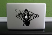 Superman Macbook Decal Sticker Skin Laptop 6.6" High X 11" Wide