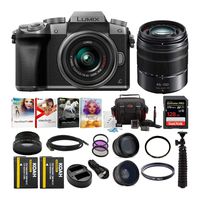 Panasonic LUMIX G7 Mirrorless Camera (Silver) with Lens and Accessory Bundle