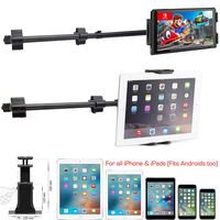 ChargerCity LongArm XT Universal Tablet/Smartphone Headrest Expandable Telescopic headrest car Mount for Apple ipad Pro iPad Air iPad Mini iPhone 11 XR XS MAX X Plus (Fits Nintendo Switch Also)