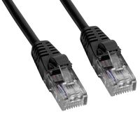 Amphenol MP-5XRJ45UNNK-010 Cat5E UTP Crossover Cable, RJ45, 10/100BASE-T, 10', Black