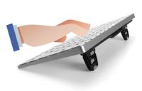 ESC Flip Computer Keyboard Stand & Laptop Stand - 3 Adjustable Ergonomic Angles/Heights - Compatible with Most Keyboards - Repositionable Micro Grip Pads (Keyboard not Included)