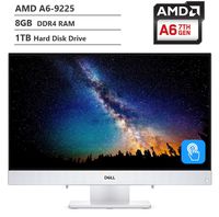 2019 Dell Inspiron 22 All-in-One AIO Desktop Computer 21.5" FHD IPS Touch Display AMD A6-9225, 8GB RAM, 1TB Hard Disk Drive, HDMI, Multi-Card Reader, Wireless-AC, Wireless Keyboard&Mouse, Win10
