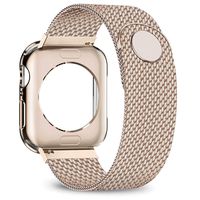 jwacct Compatible for Apple Watch Band with Screen Protector 38mm 40mm 42mm 44mm, Soft TPU Frame Case Cover Bumper Compatible for iwatch Series 1/2/3/4/5 Gold