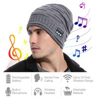Wireless Bluetooth Beanie Hat,Gift for Men Women,Rechargeable Wireless Bluetooth V5.0 Beanie Hats,Headphone Beanie with Bluetooth Unique Christmas Tech Gifts for Women Mom Her Men Teens Boys Girls