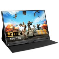 UPERFECT 4K Computer Monitor 15.6" Gaming Display Portable USB C Monitors 3840 x 2160 UHD with Stand Smart Case Eye Care Screen IPS Speakers OTG VESA HDMI Type-C Mini DP PD Xbox Rpi Drone Win PC Mac
