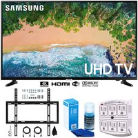 Samsung UN65NU6900 65" NU6900 Smart 4K UHD TV (2018) w/Wall Mount Bundle Includes, Wall Mount Kit for 45-90 inch TVs, Screen Cleaner (Large Bottle) and SurgePro 6-Outlet Surge Adapter w/Night Light