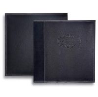 Photo Album Self Adhesive Scrapbook - Premium Leather Cover Double-Side Page Albums Hold Vertical and Horizontal Photos for 4x6, 5x7,6x8,8x10,etc (Black)