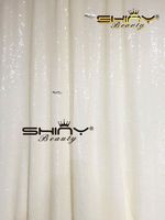 ShinyBeauty Sequin Backdrop Curtains Prom Backgrounds Glitter Photography Back Drop Cover-190921 (8FTx10FT, Ivory)