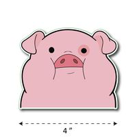 (TK-182) Gravity Falls | Waddles - Waterproof Vinyl Sticker for Laptops Tablets Cars Motocycles Bicycle Skateboard Luggage Or Any Flat Surface (4")