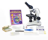 Parco Scientific Monocular Compound Microscope, 40x-1000x Magnification, LED, Rechargeable Battery, Microscope Book, Microscope Discovery Kit, 25 Prepared Slides Set, Package ($10 Value)