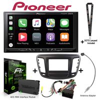 Pioneer MVH-AV251BT 7" Digital Media Receiver with Apple CarPlay and Android Auto and ADS iDatalink KIT-C200, for Select 2015-2017 Chrylser 200 Models with Sound of Tri-State Lanyard