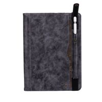 Jennyfly 2018 New iPad 11 Case, PU Leather Smart Auto Wake/Sleep Built-in Pencil Slot & Card Slots &Money Pocket Hands-Free Stand Protective Business Cover for 2018 New iPad Pro 11 Inch - Gray