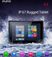 Pipo X4 Rugged Tablet PC 10.1 Inch IP67 Waterproof Windows 10 Tablet - Intel Core Quad Core HD 1920x1200 RAM 4GB + 64GB ROM Waterproof Shockproof and Dustproof Rugged Windows Tablet