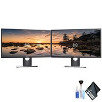 Dell P2417H 23.8" 16:9 IPS Dual Monitor Set with Deluxe Cleaning Kit