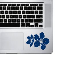 StickAny Palm Series Hibiscus Blossom Sticker for MacBook Pro, Chromebook, and Laptops (Navy)