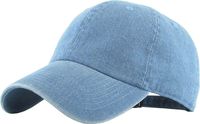 KB-LOW MDM Classic Cotton Dad Hat Adjustable Plain Cap. Polo Style Low Profile (Unstructured) (Classic) Medium Denim Adjustable