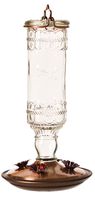 Perky-Pet 8107-2 Antique Bottle 10-Ounce Glass Hummingbird Feeder, Clear