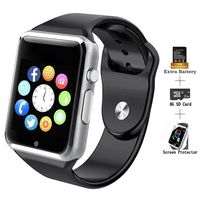 COSROLE Smart Sports Watch, Bluetooth V4.0 Smart Watch Sport Wireless Monitor Wristband with Sleep Monitoring Pedometer Call Message Reminder Anti Lost for Android Phones - Black