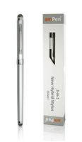 Stylus, amPen Hybrid 3-in-1 Stylus for iPad Pro, iPad/2/3/4, iPad Air, iPad Mini 2/4, iPhone X,8,8Plus, Galaxy S8, S8 Plus, Galaxy Note 8, and Any Touchscreen Smartphone or Tablet - Silver