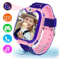 Lsflair Children Game Smart Watch Mobile Phone, Smart Watch with 1GB SD Card Game Time Music Player Camera Alarm Clock Calculator Watch 3-12y Girl Boy Child Birthday Educational Toy