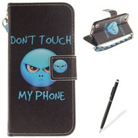 MAGQI iPod Touch 5/6 Case, Leather Case,Premium Slim PU Wallet Cover with Colorful Mandala Design Magnetic Folio Skin Shell for iPod Touch 5/6-Alien