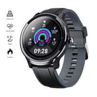 GOKOO Smart Watch Sport Activity Tracker Waterproof Smartwatch for Men with Blood Pressure Heart Rate Sleep Monitor Breathing Train Step Distance Calorie Full Touch Camera Music Control (Black-Gray)