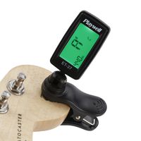 440Hz Digital mini Clip Guitar Tuner - Easily Readable LED Screen - Tuning for Guitar, Bass, Violin, Ukulele - Chromatic Mode for All Instruments
