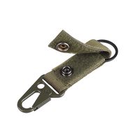 XTACER Tactical Molle Key Ring Gear Keeper Keychain Snap Secure Belt Webbing Keychain (Green)