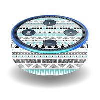 MightySkins Skin Compatible with Amazon Echo Dot (2nd Gen) - Turquoise Tribal | Protective, Durable, and Unique Vinyl Decal wrap Cover | Easy to Apply, Remove, and Change Styles | Made in The USA