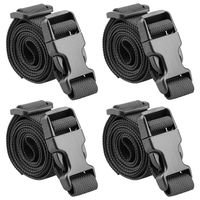 MAGARROW 40" Strap Buckle Packing Straps Adjustable 1-Inch Belt (1" Wide - 40" Long, Black (4 PCS))