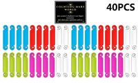 Counting Mars 40 Pcs Cable Tags Cable Lables for Organizing Wire Tags and Identifying Cables Tags Write On, Multicolored