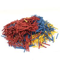 1500Pcs 2mm 2:1 Heat Shrink Tube Sleeving Wrap Wire Red Yellow Blue