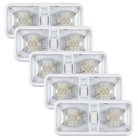 Kohree 12V Led RV Ceiling Dome Light RV Interior Lighting for Trailer Camper with Switch, Natural White 4000-4500K 600 Lumens (Pack of 5)