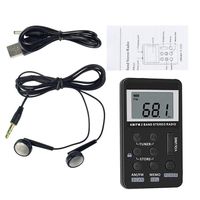 Personal AM FM Pocket Radio Portable Digital Tuning Stereo Radio with Earphone and Rechargeable Battery for Walk
