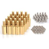 HanTof Raspberry Pi 3 Model B+ Standoffs Pack 24 Pieces/LoT M2.5 (11mm Body + 6mm Screw) Hex Brass Standoff Cylinder + Screw + Nut Kits for Raspberry pi 3 B Plus/3B/2B/B+/A+ Hat