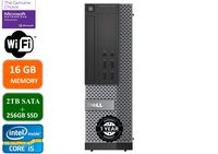 Dell Optiplex 7020 Desktop Computer, Intel Quad-Core i5-4570-3.2GHz, 16 GB RAM, 2TB +256GB SSD HDD, DVD, USB 3.0, WiFi, HDMI, Windows 10 Pro (Renewed)