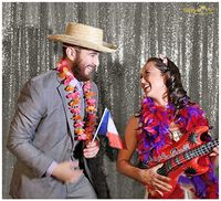 Gray Shimmer Backdrop Sequin Backdrop Curtain Gray-6FTx8FT-Shimmer Sequin Fabri Photography Backdrop~1116E