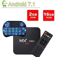 [Free Wireless Mini Keyboard] DIGOU MX Pro Android TV Box,Android 7.1 TV Box 2GB/16GB Amlogic S905W Quad core 64 Bits Smart 4K TV Box with WiFi